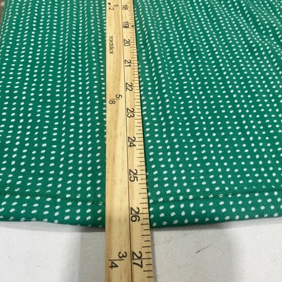 Adrianna Papell Blouse Womens XL Green Polka Dot 3/4 Sleeve Stretchy Comfortable - Picture 9 of 11